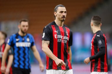 Zlatan Ibrahimovic (AC Milan) FC Internazionale-AC Milan maçında - İtalyan Coppa Italia maçı, 26 Ocak 2021 - Fotoğraf: LM / Francesco Scaccianoce