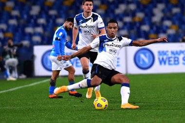 İtalyan futbolu Coppa Italia maçında Luis Muriel (Atalanta Bergamasca Calcio) SSC Napoli - Atalanta BC maçı sırasında Napoli, İtalya 'daki Diego Armando Maradona stadyumunda, 3 Şubat 2021 - Kredi: LiveMedia / Renato Olimpio