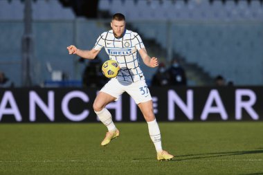 FC Internazionale 'den Milan Skriniar, ACF Fiorentina - FC Internazionale - İtalyan futbolu Coppa Italia maçı - 13 Ocak 2021 - Fotoğraf: LM / Matteo Papini
