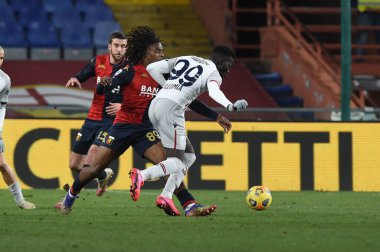 Steeve Mike Eboua Ebongue (Ceneviz), Musa Barrow (Bologna) Ceneviz CFC vs Bologna FC - İtalyan futbol takımı Serie A maçı Cenova, İtalya, 09 Ocak 2021 - Fotoğraf: LM / Danilo Vigo