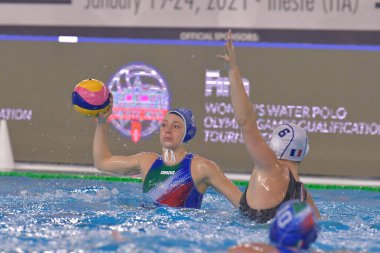 4 AVEGNO Silvia (İtalya) - Kadınlar # 39; Waterpolo Olimpiyat Turnuvası sırasında 6 MAHIEU Geraldine (Fransa) - Fransa - İtalya - İtalya Trieste Olimpiyat Oyunları, 19 Ocak 2021 - Fotoğraf: LM / Marco Todaro