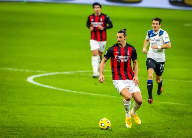 AC Milan 'dan Zlatan Ibrahimoviç, AC Milan ve Atalanta BC - İtalya' nın Milano kentinde oynanan Serie A karşılaşması, 23 Ocak 2021 - Fotoğraf: LM / Fabrizio Carabelli