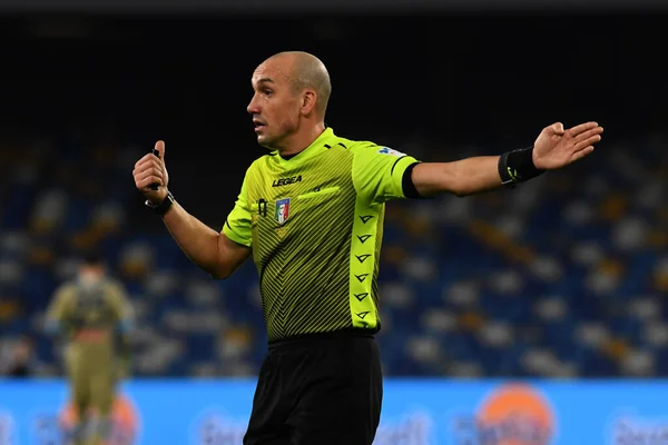 Michael Fabbri Referee Italian Cup Півфінал Між Ssc Napoli Проти — стокове фото