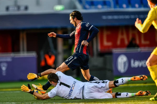 Marco Silvestri (Hellas Verona FC) ve Roberto Soriano (Bologna FC - Hellas Verona - İtalyan futbolcu Serie A maçı, Bologna, İtalya, 16 Ocak 2021 - Fotoğraf: LM / Alessio Marini