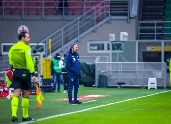 Trainer Des Turin Marco Giampaolo Während Des Spiels Mailand Gegen — Stockfoto