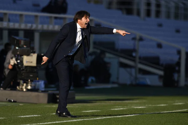 Antonio Conte Internazionale Gestos Durante Acf Fiorentina Internazionale Partido Fútbol — Foto de Stock