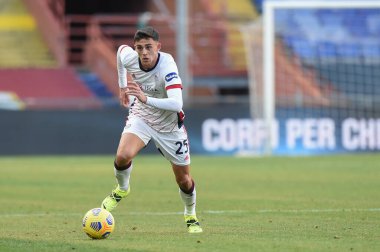Gabriele Zappa (Cagliari) Genoa CFC-Cagliari Calcio maçında - İtalyan Serie A maçı Cenova, İtalya, 24 Ocak 2021 - Fotoğraf: LM / Danilo Vigo