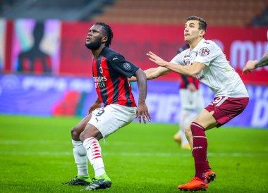 AC Milan 'dan Franck Kessie Torino FC' den Alessandro Buongiorno ile İtalya 'nın Milano kentinde oynanan Coppa Italia maçında karşılaşacak.