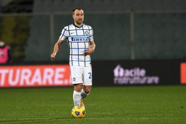 Christian Eriksenof FC Internazionale in action during ACF Fiorentina vs FC Internazionale - Italian football Coppa Italia match IN Florence, İtalya, 13 Ocak 2021 - Fotoğraf: LM / Matteo Papini