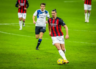 AC Milan 'dan Zlatan Ibrahimoviç, AC Milan ve Atalanta BC - İtalya' nın Milano kentinde oynanan Serie A karşılaşması, 23 Ocak 2021 - Fotoğraf: LM / Fabrizio Carabelli