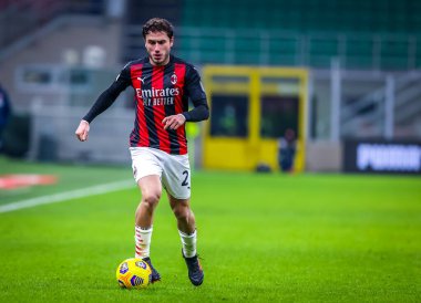 AC Milan 'dan Davide Calabria, Torino FC - İtalyan Coppa Italia maçı, 12 Ocak 2021 - Fotoğraf: LM / Fabrizio Carabelli