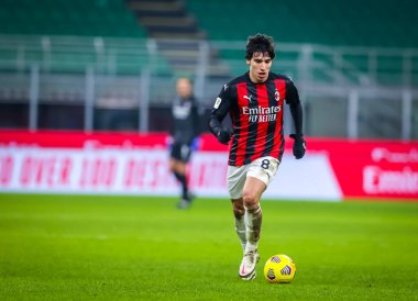 AC Milan 'dan Sandro Tonali, Torino FC - İtalyan Coppa Italia maçı, 12 Ocak 2021 - Fotoğraf: LM / Fabrizio Carabelli