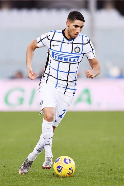 FC Internazionale 'den Achraf Hakimi, ACF Fiorentina' ya karşı FC Internazionale - İtalyan futbolu Coppa Italia maçı, Florence, İtalya, 13 Ocak 2021 - Fotoğraf: LM / Matteo Papini