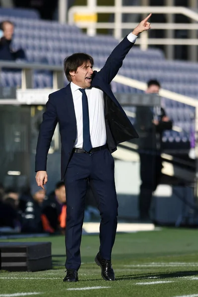 Antonio Conte Internazionale Gesta Během Acf Fiorentina Internazionale Italský Fotbal — Stock fotografie