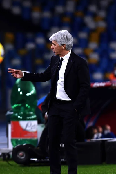 Giampiero Gasperini Entrenador Atalanta Bergamasca Calcio Durante Partido Fútbol Italiano — Foto de Stock