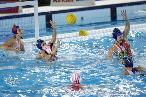 Plebiscito Padova Obhajoba Během Waterpolo Euroleague Ženy Zápas Olympiakos Pireus — Stock fotografie