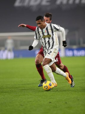 İtalyan futbolu Serie A maçında Alex Sandro Lobo Silva (Juventus FC), İtalya 'nın Torino kentindeki Allianz Stadyumu' nda AS Roma 'ya karşı Juventus FC maçında, 06 Şubat 2021 - Fotoğraf: LiveMedia / Claudio Benedetto