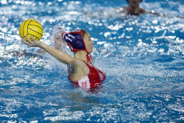 Waterpolo EuroLeague Bayanlar Ligi sırasındaki Christina Chrysoula Tsoukala (Olympiacos Piraeus), SIS Romanlarına karşı Olympiakos SF Pire ile Roma 'nın Ostia Aquatic Center of Ostia, İtalya' da oynanan karşılaşmada, 5 Şubat 2021 - Fotoğraf: LiveMedia / Luigi Mariani