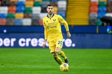 İtalya 'nın Udinese Calcio-Hellas Verona maçında Mattia Zaccagni (Hellas Verona) Udine, İtalya' da Dacia Arena Stadyumu 'nda, 7 Şubat 2021 - Kredi: LiveMedia / Ettore Griffoni