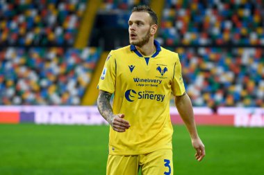 Federico Dimarco (Hellas Verona) İtalya futbol takımı Serie A maçında Udinese Calcio - Hellas Verona FC - Dacia Arena Stadyumu, Udine, İtalya - 7 Şubat 2021 - Kredi: LiveMedia / Ettore Griffoni