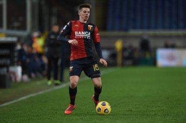 Miha Zajc (Ceneviz) İtalyan futbol takımı Serie A maçında Cenova, İtalya 'daki Luigi Ferraris Stadyumu' nda Cenova CFC ile SSC Napoli karşılaşmasında, 06 Şubat 2021 - Fotoğraf: LiveMedia / Danilo Vigo