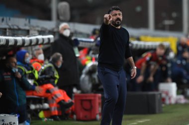Gennaro Gattuso (Napoli), İtalya futbol takımı Serie A maçında teknik direktör Cenova, İtalya 'daki Luigi Ferraris Stadyumu' nda Cenova CFC ile SSC Napoli maçında, 06 Şubat 2021 - Fotoğraf: LiveMedia / Danilo Vigo