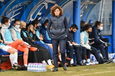 Rita Guarino (Teknik Direktör Juventus) İtalyan futbolu sırasında Serie A Women maçı Empoli, İtalya 'daki Monteboro spor merkezinde Empoli Ladies vs Juventus' a karşı, 2006 Şubat 2021 - Kredi: LiveMedia / Lisa Guglielmi
