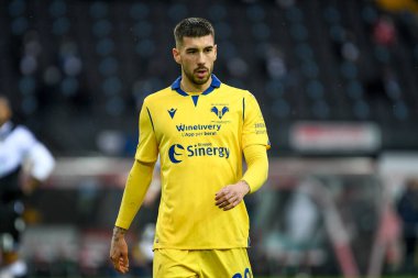 İtalya 'nın Udinese Calcio-Hellas Verona maçında Mattia Zaccagni (Hellas Verona) Udine, İtalya' da Dacia Arena Stadyumu 'nda, 7 Şubat 2021 - Kredi: LiveMedia / Ettore Griffoni