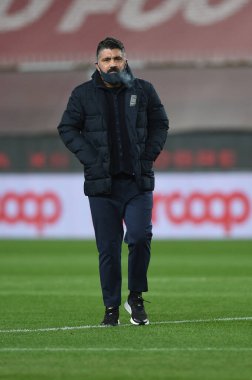 Gennaro Gattuso (Napoli) İtalya futbol takımı Serie A maçında Cenova, İtalya 'daki Luigi Ferraris Stadyumu' nda Cenova CFC ile SSC Napoli karşılaşmasında, 06 Şubat 2021 - Fotoğraf: LiveMedia / Danilo Vigo