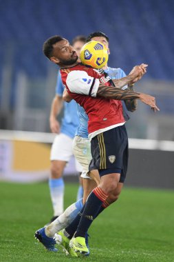 İtalyan futbol takımı Serie A maçında Cagliari 'den Joao Pedro Geraldino, İtalya' da Stadio Olimpico 'da SS Lazio ile Cagliari Calcio arasında oynanan karşılaşma, 07 Şubat 2021 - Fotoğraf: LiveMedia / Claudio Pasquazi