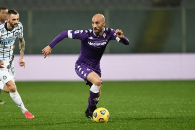 ACF Fiorentina takımından Borja Valero, İtalya 'nın Floransa kentindeki Artemio Franchi stadyumunda oynanan ACF Fiorentina-FC Internazionale maçı sırasında görev başında, 5 Şubat 2021 - Fotoğraf: LiveMedia / Matteo Papini