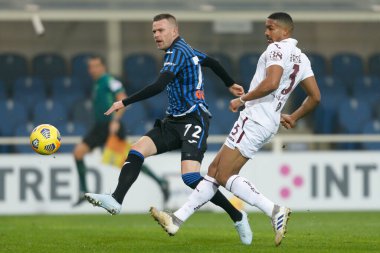 Josip Iliciç (Atalanta) İtalya 'nın Bergamo kentindeki Gewiss Stadyumu' nda oynanan Atalanta BC-Torino FC maçında açılış vuruşunu yaptı, 06 Şubat 2021 - Kredi: LiveMedia / Francesco Scaccianoce