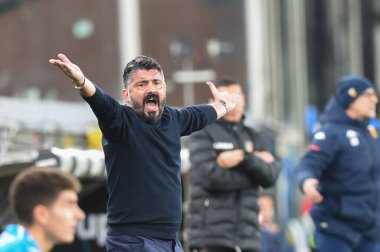 Gennaro Gattuso (Napoli), İtalya futbol takımı Serie A maçında teknik direktör Cenova, İtalya 'daki Luigi Ferraris Stadyumu' nda Cenova CFC ile SSC Napoli maçında, 06 Şubat 2021 - Fotoğraf: LiveMedia / Danilo Vigo