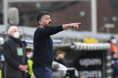 Gennaro Gattuso (Napoli), İtalya futbol takımı Serie A maçında teknik direktör Cenova, İtalya 'daki Luigi Ferraris Stadyumu' nda Cenova CFC ile SSC Napoli maçında, 06 Şubat 2021 - Fotoğraf: LiveMedia / Danilo Vigo