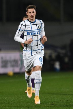 FC Internazionale takımından Andrea Pinamonti İtalya 'nın Floransa kentinde bulunan Artemio Franchi stadyumunda oynanan ACF Fiorentina-FC Internazionale maçı sırasında görev başında.