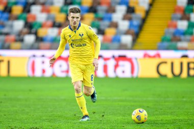 Darko Lazoviç (Hellas Verona) İtalyan futbolu Serie A maçı sırasında Udinese Calcio, Hellas Verona FC 'ye karşı Udine, İtalya' da Dacia Arena Stadyumu, 07 Şubat 2021 - Fotoğraf: LiveMedia / Ettore Griffoni