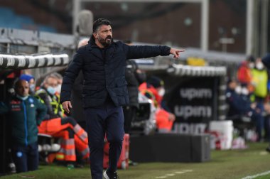 Gennaro Gattuso (Napoli), İtalya futbol takımı Serie A maçında teknik direktör Cenova, İtalya 'daki Luigi Ferraris Stadyumu' nda Cenova CFC ile SSC Napoli maçında, 06 Şubat 2021 - Fotoğraf: LiveMedia / Danilo Vigo