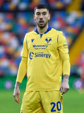 İtalya 'nın Udinese Calcio-Hellas Verona maçında Mattia Zaccagni (Hellas Verona) Udine, İtalya' da Dacia Arena Stadyumu 'nda, 7 Şubat 2021 - Kredi: LiveMedia / Ettore Griffoni
