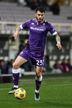 ACF Fiorentina takımından Lorenzo Venuti, İtalya 'nın Floransa kentindeki Artemio Franchi stadyumunda oynanan ACF Fiorentina-FC Internazionale maçı sırasında görev başında.