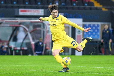 İtalya 'nın Udinese Calcio-Hellas Verona maçında Ivor Pandur (Hellas Verona) Udine, İtalya' daki Dacia Arena stadyumunda, 7 Şubat 2021 - Fotoğraf: LiveMedia / Ettore Griffoni