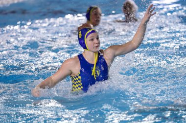 Waterpolo EuroLeague Bayanlar Ligi sırasındaki Dora Leimeter (BVSC Zuglo) SIS Roman vs BVSC Budapeşte ile Roma, İtalya 'daki Aquatic Center of Ostia, 2006 Şubat 2021 - Fotoğraf: LiveMedia / Luigi Mariani