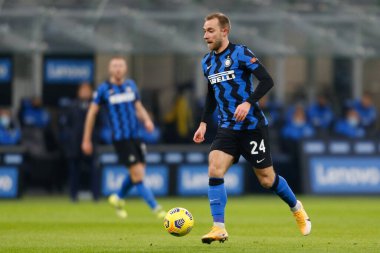 Christian Eriksen (FC Internazionale) İtalyan futbolu Serie A maçında FC Internazionale, SS Lazio 'ya karşı Milano, İtalya' daki Giuseppe Meazza Stadyumu 'nda 14 Şubat 2021 - Kredi: LiveMedia / Francesco Scaccianoce