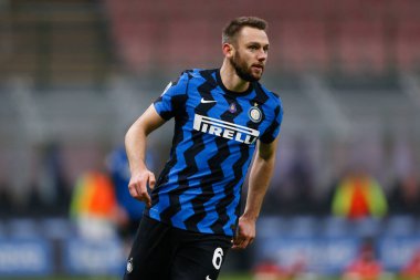 Stefan De Vrij (FC Internazionale) İtalya futbol takımı Serie A maçında FC Internazionale, SS Lazio 'ya karşı Milano, İtalya' daki Giuseppe Meazza Stadyumu 'nda 14 Şubat 2021 - Fotoğraf: LiveMedia / Francesco Scaccianoce