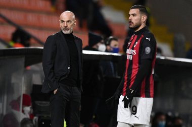 İtalya 'nın La Spezia, İtalya' daki Alberto Picco Stadyumu 'nda oynanan İtalyan Serie A maçı sırasında AC Milan takımının teknik direktörü Stefano Pioli, 13 Şubat 2021 - Fotoğraf: LiveMedia / Matteo Papini