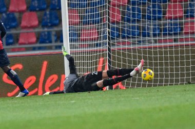 İtalya futbol takımı Serie A maçında Lukasz Skorupski (Bologna FC) Bologna FC - Benevento Calcio maçında Renato Dall & # 39; Ara stadyumu, Bologna, İtalya, 12 Şubat 2021 - Kredi: LiveMedia / Alessio Marini