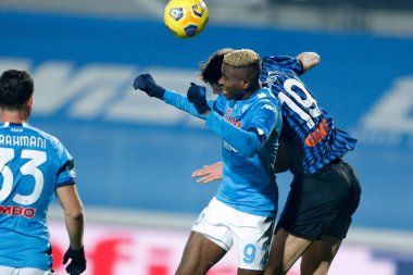 Victor Osimhen (SSC Napoli) İtalya 'nın Coppa Italia maçı sırasında İtalya' nın Bergamo kentindeki Gewiss Stadyumu 'nda Atalanta BC ile SSC Napoli karşılaşması, 10 Şubat 2021 - Fotoğraf: LiveMedia / Francesco Scaccianoce