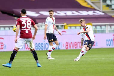 Nicolo Rovella (CFC Genoa) İtalya futbol takımı Serie A maçında Torino FC ile Cenova CFC 'ye karşı Torino Stadyumu Gran Torino, İtalya, 13 Şubat 2021 - Fotoğraf: LiveMedia / Claudio Benedetto