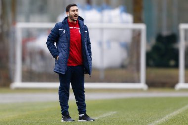 İtalya futbolu sırasındaki San Marino Akademi teknik direktörü Serie A Women, İtalya 'nın Milano şehrindeki Vismara Spor Merkezi' nde AC Milan-San Marino Akademisi karşılaşmasında, 7 Şubat 2021 - Kredi: LiveMedia / Francesco Scaccianoce