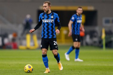 Christian Eriksen (FC Internazionale) İtalyan futbolu Serie A maçında FC Internazionale, SS Lazio 'ya karşı Milano, İtalya' daki Giuseppe Meazza Stadyumu 'nda 14 Şubat 2021 - Kredi: LiveMedia / Francesco Scaccianoce