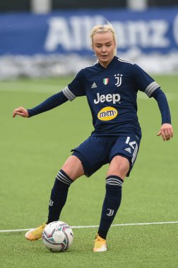 Matilde Lundorf Skovsen (Juventus) İtalyan Coppa Italia Women maçında Juventus vs Empoli Ladies at the Juventus Training Center, İtalya, 13 Şubat 2021 - Fotoğraf: LiveMedia / Danilo Vigo